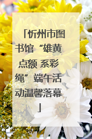 忻州市图书馆“雄黄点额 系彩绳”端午活动温馨落幕