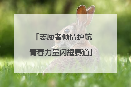 志愿者倾情护航 青春力量闪耀赛道