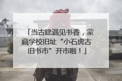 当古建遇见书香，蒙藏学校旧址“小石虎古旧书市”开市啦！