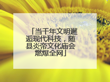 当千年文明邂逅现代科技，随县炎帝文化庙会燃爆全网
