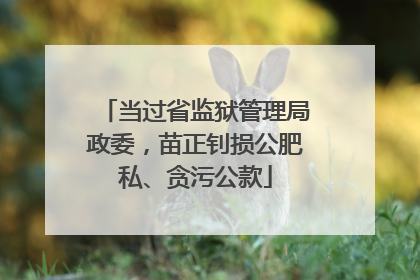 当过省监狱管理局政委，苗正钊损公肥私、贪污公款