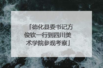 德化县委书记方俊钦一行到四川美术学院参观考察