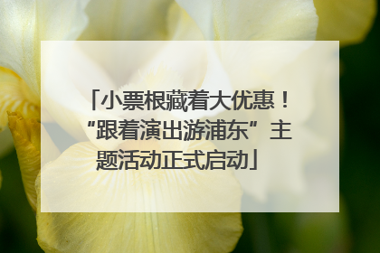 小票根藏着大优惠！“跟着演出游浦东”主题活动正式启动