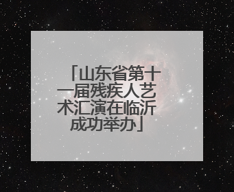 山东省第十一届残疾人艺术汇演在临沂成功举办