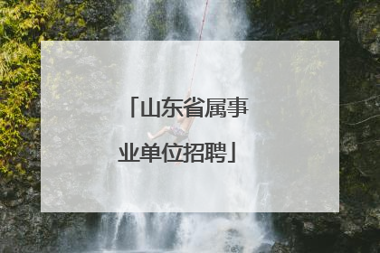 山东省属事业单位招聘