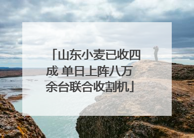 山东小麦已收四成 单日上阵八万余台联合收割机