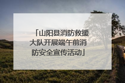 山阳县消防救援大队开展端午前消防安全宣传活动