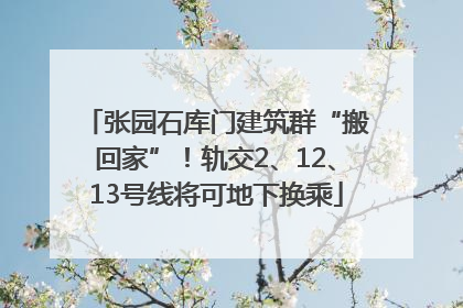 张园石库门建筑群“搬回家”！轨交2、12、13号线将可地下换乘