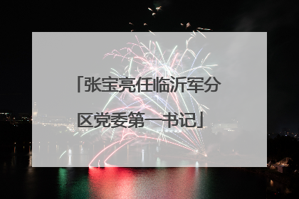 张宝亮任临沂军分区党委第一书记