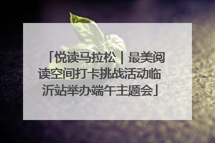 悦读马拉松｜最美阅读空间打卡挑战活动临沂站举办端午主题会