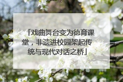 戏曲舞台变为德育课堂，非遗进校园架起传统与现代对话之桥