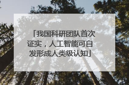 我国科研团队首次证实，人工智能可自发形成人类级认知