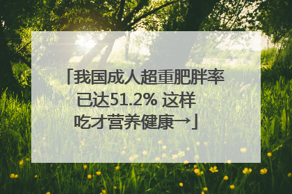 我国成人超重肥胖率已达51.2% 这样吃才营养健康→