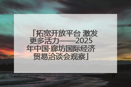 拓宽开放平台 激发更多活力——2025年中国·廊坊国际经济贸易洽谈会观察