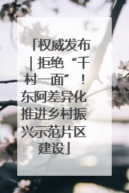 权威发布｜拒绝“千村一面”！东阿差异化推进乡村振兴示范片区建设