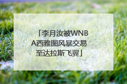李月汝被WNBA西雅图风暴交易至达拉斯飞翼