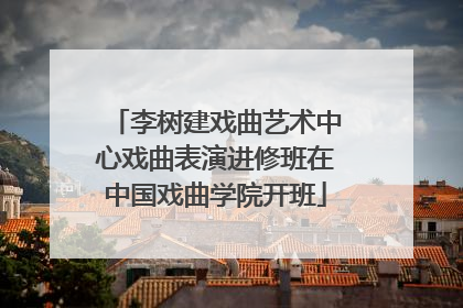 李树建戏曲艺术中心戏曲表演进修班在中国戏曲学院开班