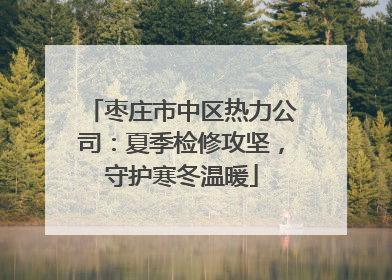 枣庄市中区热力公司：夏季检修攻坚，守护寒冬温暖
