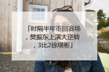 时隔半年重回赛场，樊振东上演大逆转，3比2徐瑛彬