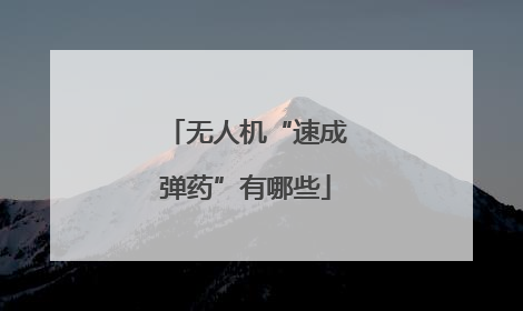 无人机“速成弹药”有哪些