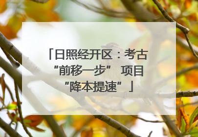 日照经开区：考古“前移一步” 项目“降本提速”