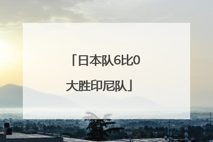 日本队6比0大胜印尼队