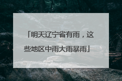 明天辽宁省有雨，这些地区中雨大雨暴雨