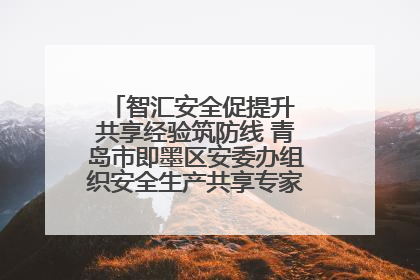 智汇安全促提升 共享经验筑防线 青岛市即墨区安委办组织安全生产共享专家现场观摩学习活动