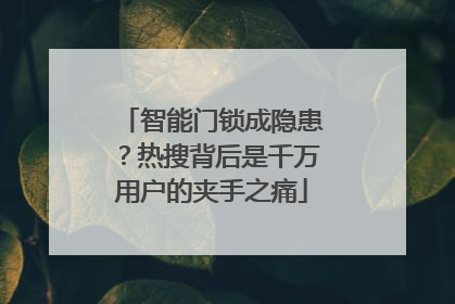 智能门锁成隐患？热搜背后是千万用户的夹手之痛