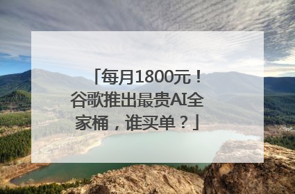 每月1800元！谷歌推出最贵AI全家桶，谁买单？