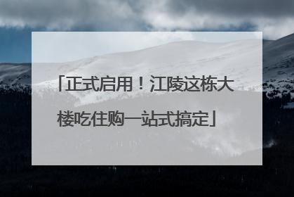 正式启用！江陵这栋大楼吃住购一站式搞定