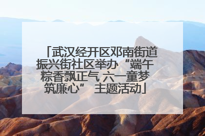 武汉经开区邓南街道振兴街社区举办“端午粽香飘正气 六一童梦筑廉心” 主题活动