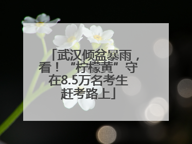 武汉倾盆暴雨，看！“柠檬黄”守在8.5万名考生赶考路上