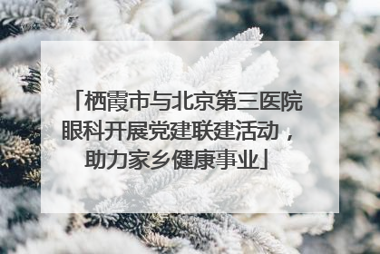 栖霞市与北京第三医院眼科开展党建联建活动，助力家乡健康事业