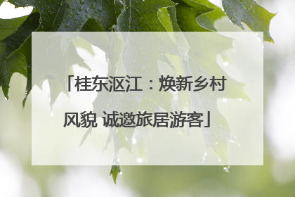 桂东沤江：焕新乡村风貌 诚邀旅居游客