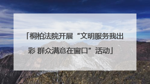 桐柏法院开展“文明服务我出彩 群众满意在窗口”活动