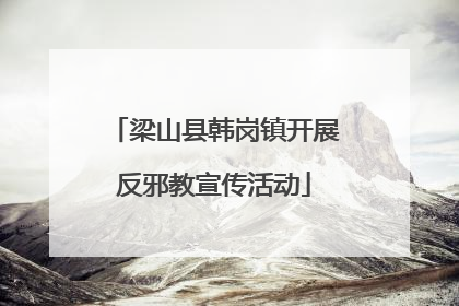 梁山县韩岗镇开展反邪教宣传活动