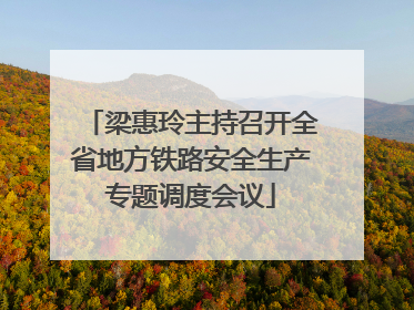 梁惠玲主持召开全省地方铁路安全生产专题调度会议