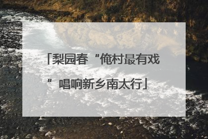 梨园春“俺村最有戏”唱响新乡南太行
