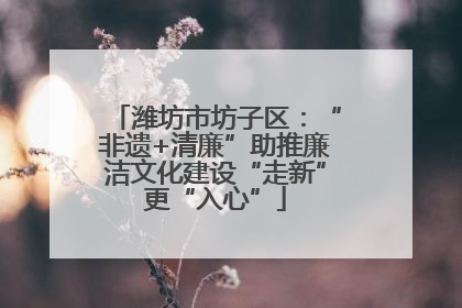 潍坊市坊子区：“非遗+清廉”助推廉洁文化建设“走新”更“入心”