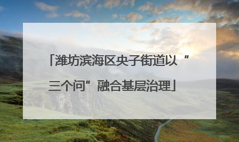 潍坊滨海区央子街道以“三个问”融合基层治理