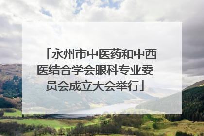 永州市中医药和中西医结合学会眼科专业委员会成立大会举行