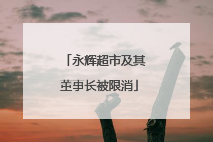 永辉超市及其董事长被限消