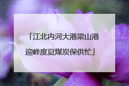江北内河大港梁山港迎峰度夏煤炭保供忙