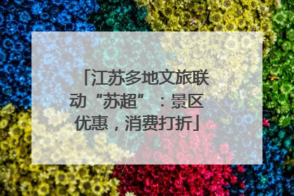 江苏多地文旅联动“苏超”：景区优惠，消费打折
