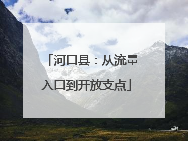 河口县：从流量入口到开放支点