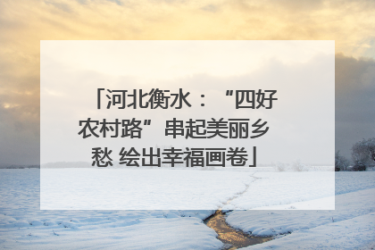 河北衡水：“四好农村路”串起美丽乡愁 绘出幸福画卷
