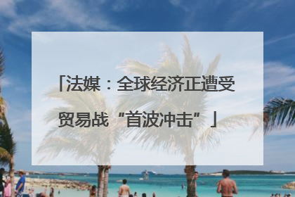 法媒：全球经济正遭受贸易战“首波冲击”