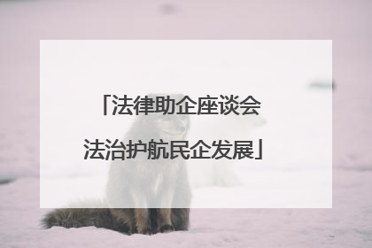 法律助企座谈会 法治护航民企发展
