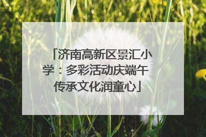 济南高新区景汇小学：多彩活动庆端午 传承文化润童心